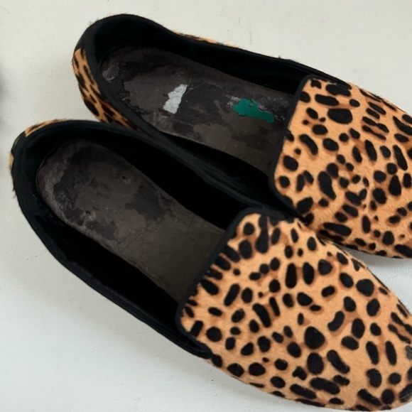 Birdie's Starling Flat Smoking Loafer Shoe Leopard Calf Hair Classic Mobwife 8.5 - Picture 13 of 15